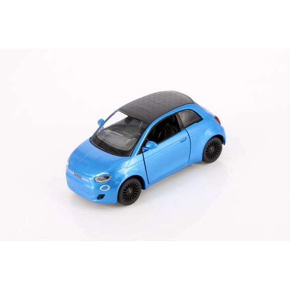 Fiat 500e, Blue - Kinsmart 5440D - 1/28 Scale Diecast Model Car