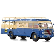 Fiat 642 RN2 Bartoletti Car Transporter Maserati Racing Blue and Cream 1/18 Diecast Model Car by CMC