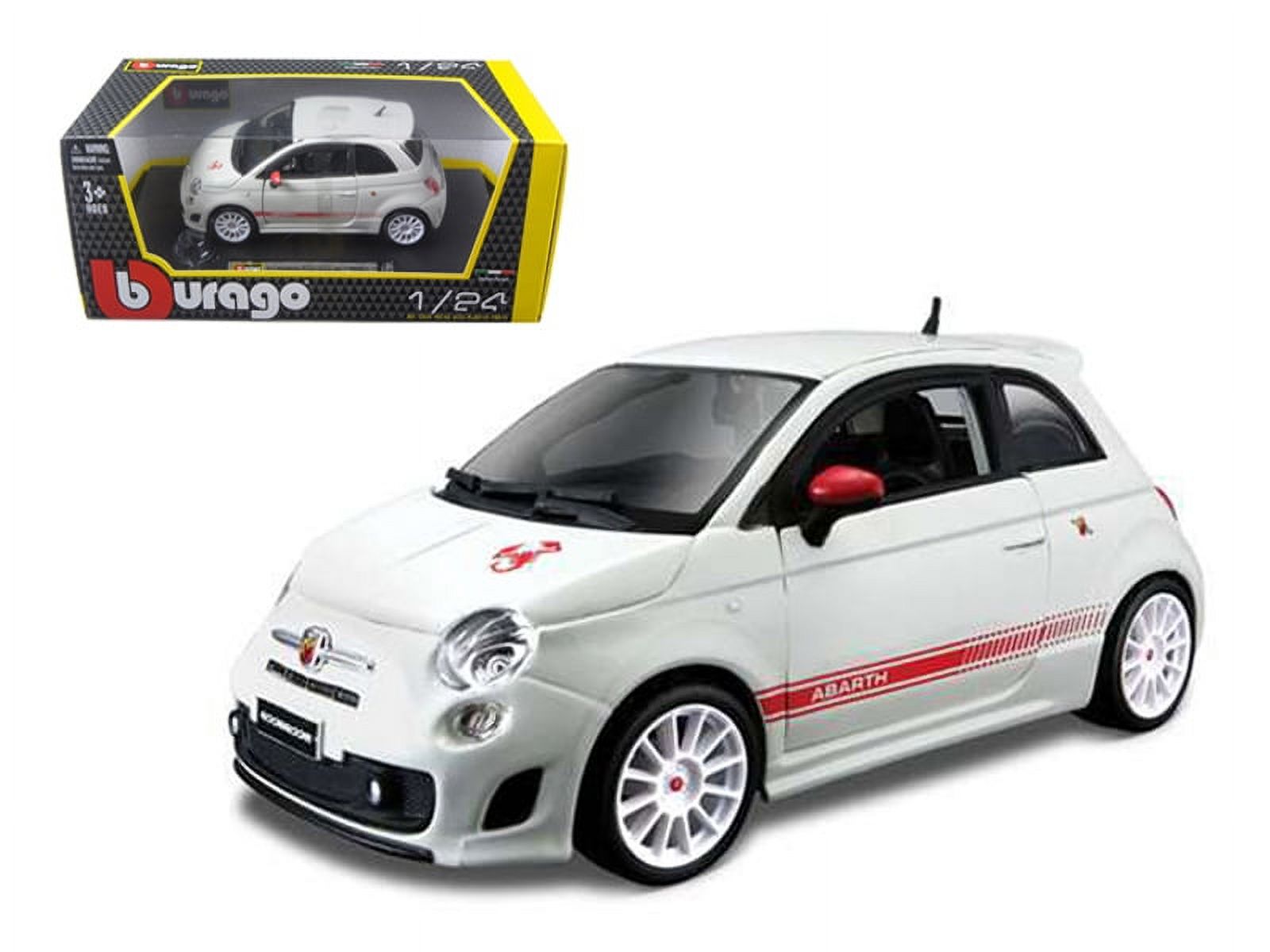 burago 1/24　ABARTH500 esseesse Bburago 22121W Fiat Abarth 500 SS Essesse White 1-24 Diecast