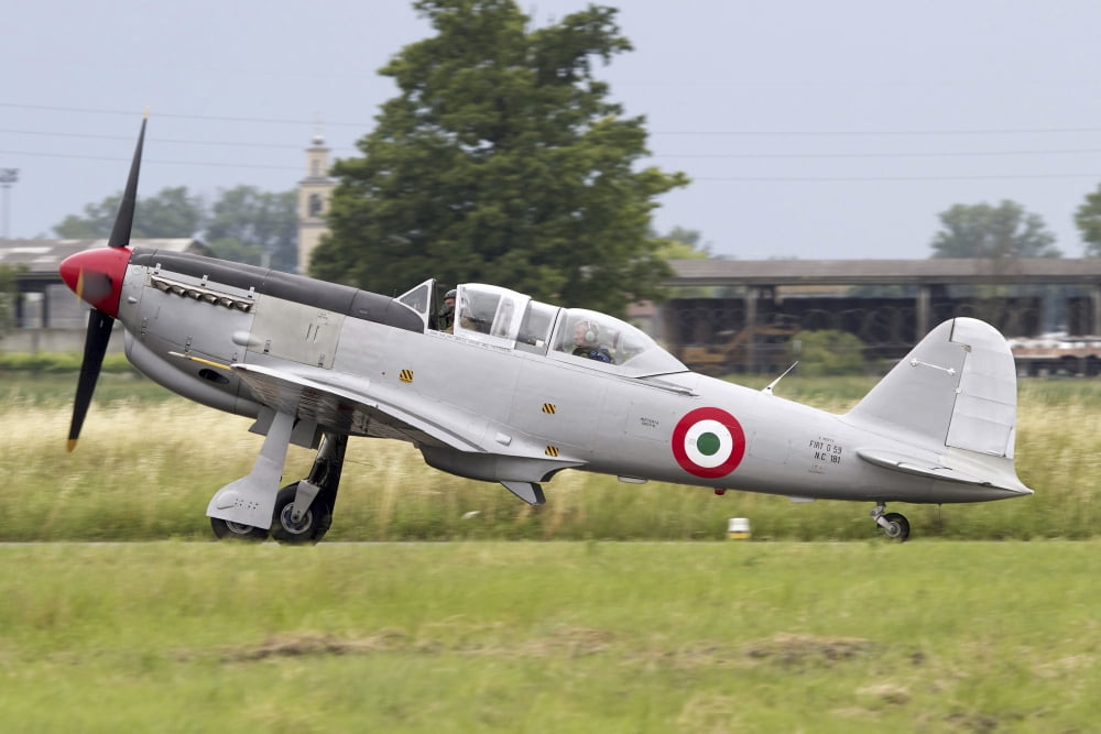 Fiat G59 aircraft of the Italian Air Force Canvas Art - Luca NicolottiStocktrek Images (17 x 12)