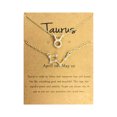 thumbnail image 1 of Fiaya Women 12 Constellation Necklace Bracelet Set of 2, Zodiac Jewelry Set with Card, Jewelry Accessories for Women (Gold-Taurus), 1 of 1