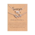 thumbnail image 1 of Fiaya Women 12 Constellation Necklace Bracelet Set of 2, Zodiac Jewelry Set with Card, Jewelry Accessories for Women (Silver-Scorpio), 1 of 1