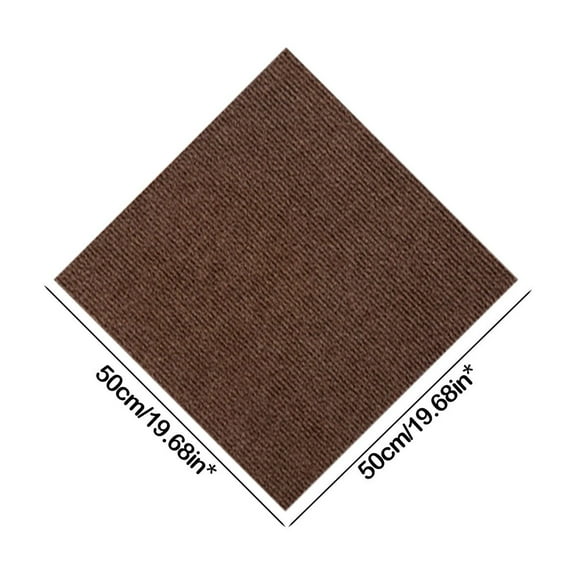 Fiaya Women 2 Pcs Self Adhesive Carpet Floor Tiles, Anti-Slip Reusable Squares Carpet, Easy Install DIY Carpet Tiles Peel and Stick for Indoor Play Crawling, 19.68 x 19.68 inch (Bronze)