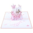 thumbnail image 1 of Fiaya Women 3D Pop Up Greeting Card, 1Pc Blossoms Butterfly Birthday Cards, Spring Card Mothers Day Card for Wife Husband Girlfriend Bride Anniversary Card, 5.91 x 7.87 Inch (Pink), 1 of 2