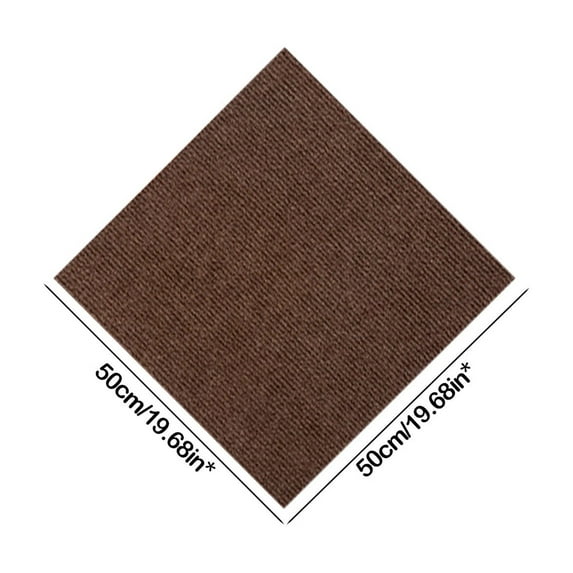 Fiaya Women 4 Pcs Self Adhesive Carpet Floor Tiles, Anti-Slip Reusable Squares Carpet, Easy Install DIY Carpet Tiles Peel and Stick for Indoor Play Crawling, 19.68 x 19.68 inch (Bronze)