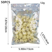 Fiaya Women 50 Pcs Easter Artificial Bird Eggs Craft, Mini Multi-Color Foam Spotted Egg, Basket Stuffers for Easter Hunt Gift Ornaments, 0.79×0.98inch (D)