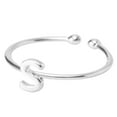 thumbnail image 1 of Fiaya Women Adjustable Initial Rings, 1pc Simple Style Literary Temperament Letter Ring, Daily Jewelry for Women Holiday Party Gift (S), 1 of 1