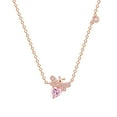 thumbnail image 1 of Fiaya Women Bee Faux Diamond Jewelry Set, Only 1pc Cute Bee Zircon Necklace, Jewelry Accessories for Women Anniversary Gift (Rose Gold), 1 of 5