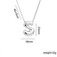 thumbnail image 1 of Fiaya Women Bubble Letter Necklace, 1Pc Personalized Silver Balloon A-Z Initial Pendant Necklace, Trendy Letter Pendant Choker, Dainty Jewelry Gift for Women (S), 1 of 2