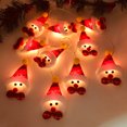 thumbnail image 1 of Fiaya Women Christmas Themed String Lights, 5.41 Ft 10 LED Battery Operated Red Hat Snowman Lights, Christmas Props Light String for Christmas Decorations Indoor Scene Arrangement (A), 1 of 9