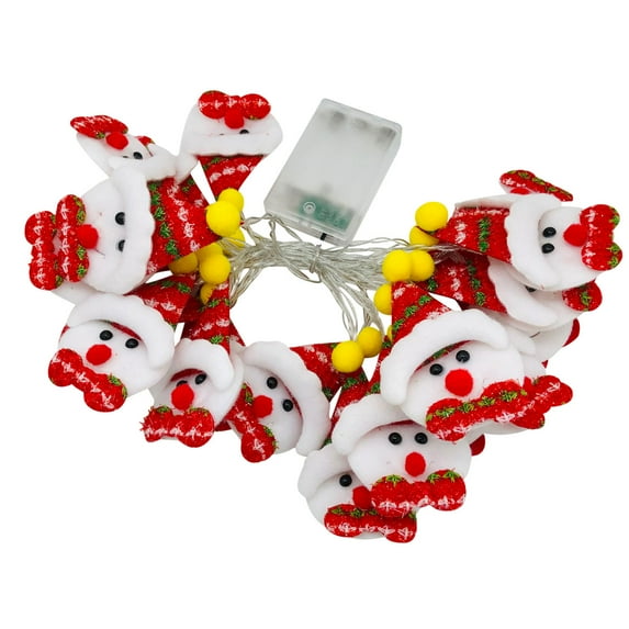Fiaya Women Christmas Themed String Lights, 9.84 Ft 20 LED Battery Operated Red Hat Snowman Lights, Christmas Props Light String for Christmas Decorations Indoor Scene Arrangement (B)