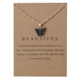 thumbnail image 1 of Fiaya Women Colorful Acrylic Butterfly Pendant Necklace Bohemian Adjustable Retro Card Clavicle Chain Insect Animal Necklace for Women Friend Friendship Party Jewelry Gift (A), 1 of 1