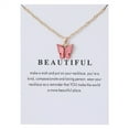 thumbnail image 1 of Fiaya Women Colorful Acrylic Butterfly Pendant Necklace Bohemian Adjustable Retro Card Clavicle Chain Insect Animal Necklace for Women Friend Friendship Party Jewelry Gift (F), 1 of 1