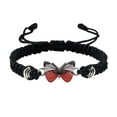 thumbnail image 1 of Fiaya Women Colorful Butterfly Woven Bracelet, 1Pc Adjustable String Lucky Butterfly Friendship Bracelets, Handmade Braided Rope Bracelets for Women Men Jewelry Gifts (D-Red), 1 of 1