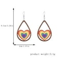 thumbnail image 1 of Fiaya Women Colorful Wooden Rainbow Earrings, Butterfly Heart Lightweight Earrings, Jewelry Gifts for Women (B), 1 of 3