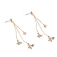 thumbnail image 1 of Fiaya Women Crystal Butterfly Pendant Tassel Earrings, Long Sparkly Butterfly Drop Dangle Earrings for Women, Fashion Jewelry Gifts (Rose Gold), 1 of 3