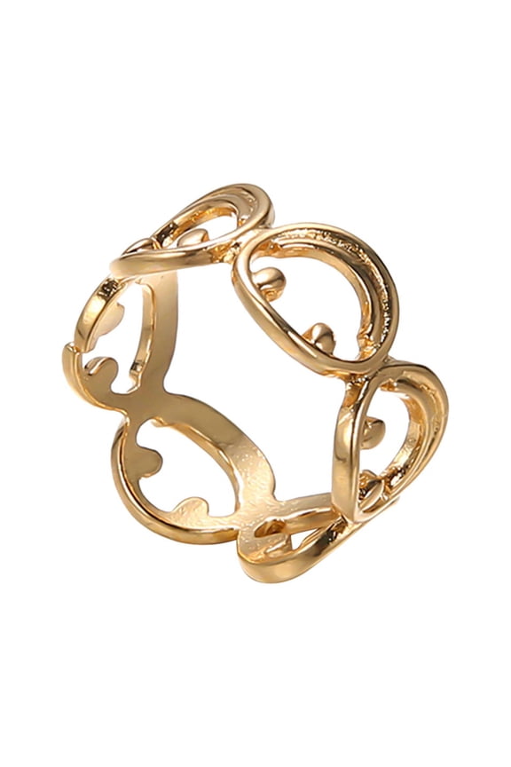 Cute Smiley Face Ring, Simple Style Literary Temperament Ring, Daily Jewelry Accessories for Women Holiday Party Gift