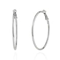 thumbnail image 1 of Fiaya Women Dainty Large Hoop Earrings, Round Circle Lightweight Huggie Gift for Women, Fashion Minimalist Stud for Sister Bff Birthday (Silver-3.15 in), 1 of 4
