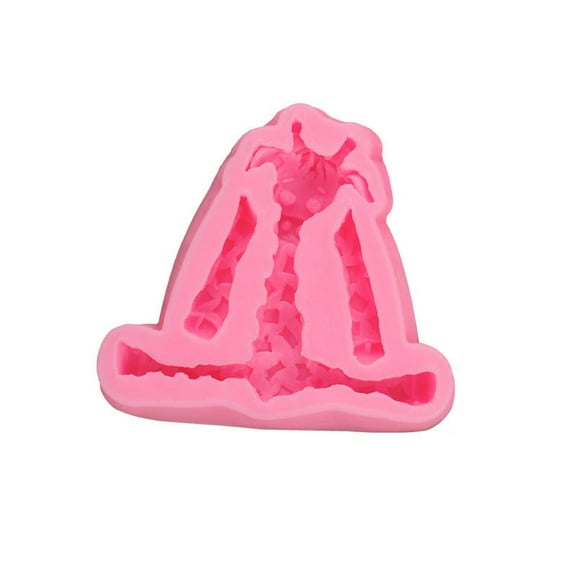 Fiaya Women Easter Silicone Molds, 1pc Pink Giraffe Chocolate Molds, Animal Baking Mold for Cake Decoration Cupcake Topper Candy Sugar Craft Gum Paste Clay, 3.35×3.54inch (Giraffe)