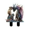 thumbnail image 1 of Fiaya Women Fairy Garden Stakes Decor, 1Pc Acrylic 2D Elf with Dragon Statue Ornaments, Fairy Flower Pot Decoration for Spring Home Garden Yard Lawn Accessories, 11.81×9.5 inch (E), 1 of 6