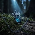 thumbnail image 1 of Fiaya Women Gothic Heart Pendant Necklace Anatomical Cage Chain Dark Romance Jewelry for Halloween Party Statement Choker Blue, 1 of 8