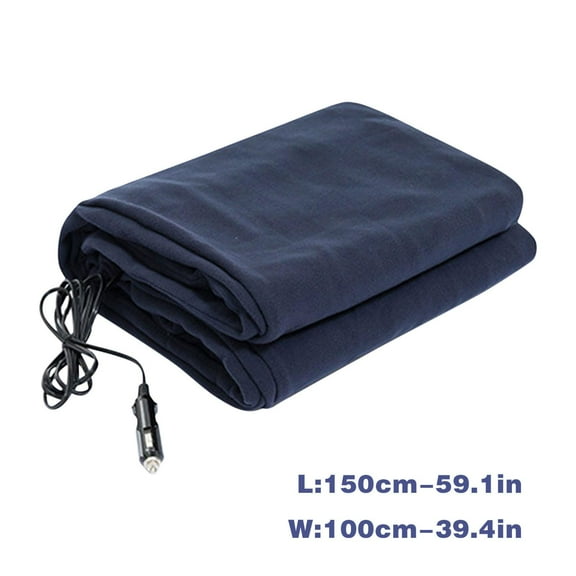 Fiaya Women Heated Car Blanket, 1pc Soft Warm12-Volt Electric Blanket, 59.1×39.4inch Portable Heated Throw for Car Truck SUV Camping Essentials (D)