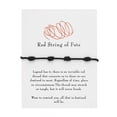 thumbnail image 1 of Fiaya Women Knotted Red Rope Bracelet, 1pc Lovers Paper Card Bracelet, Red String Bracelets, Adjustable Red Knot String Bracelet Amulet for Protection, Evil Eye and Good Luck (G), 1 of 2