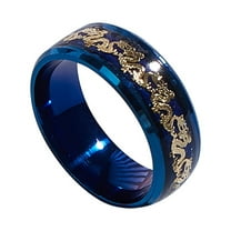 Fiaya Women Ladies Fashion Black Round Rings, 1PC Stylish and Simple Ring, Dainty Jewelry for Women Holiday Party Gift