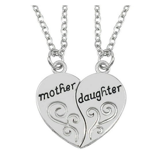 Fiaya Women Mother Daughter Necklace Gifts - 2PCS Mom Necklace from Daughter, Mom Gifts Daughter Gifts for Christmas Mother's Day