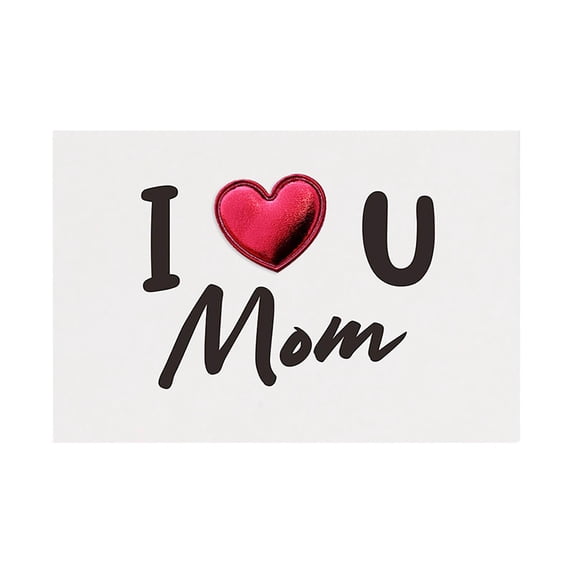 Fiaya Women Mother's Day Greeting Card, 1Pc I Love You Heart Blessing Greeting Card, Creative Gift Cards Blank Inside for Mother's Day Party Supplies, 3.9 x 5.9 Inches (C)