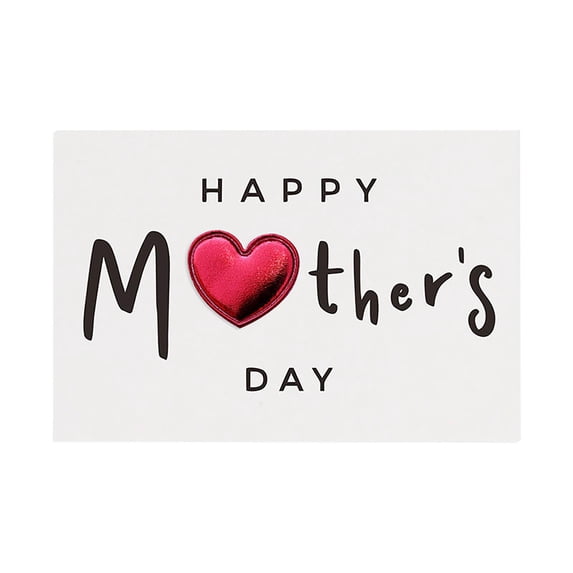 Fiaya Women Mother's Day Greeting Card, 1Pc I Love You Heart Blessing Greeting Card, Creative Gift Cards Blank Inside for Mother's Day Party Supplies, 3.9 x 5.9 Inches (D)