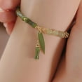 thumbnail image 1 of Fiaya Women Natural Jade Bamboo Bracelet, 1Pc Retro Exquisite Green Joint Bracelet, Fashionable Versatile Beaded Bracelet for Women Birthday Valentine Mother's Day (A), 1 of 2