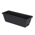 thumbnail image 1 of Fiaya Women Plant Window Box Planter, 1Pc Plastic Vegetable Flower Planters Boxes with Trays, Rectangular Flower Pots for Balcony Windowsill Patio Garden, 14.17 Inch (Black), 1 of 2