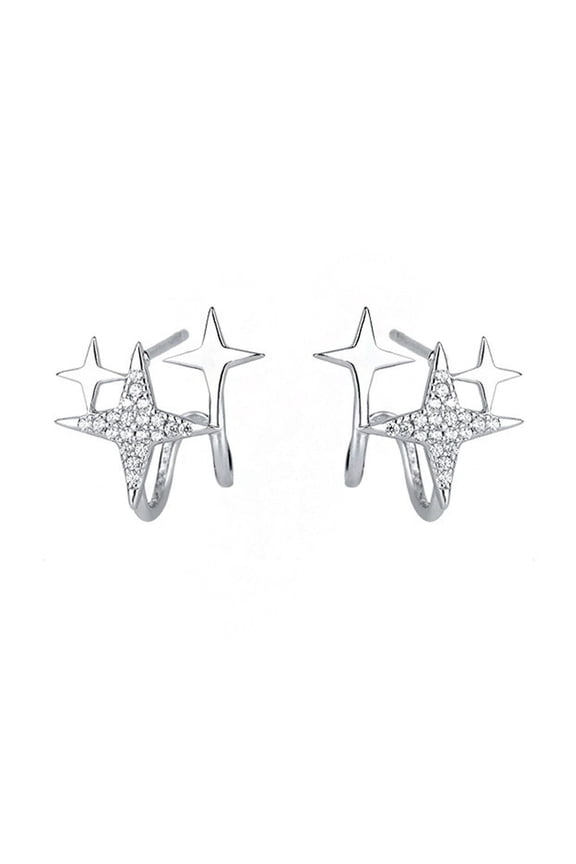 Post Star Earrings, Small Star Stud Earrings, Elegant Unique Personality Style Ear Studs, Asymmetric Cute Tiny Earrings for Women