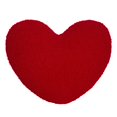 thumbnail image 1 of Fiaya Women Soft Heart Shaped Pillow, 1pc Plush Cute Heart Cushion, 9.4x8.7inch Fluffy Throw Pillow Decorative Back Cushions for Bed Sofa Valentine's Day Gifts (Red), 1 of 6