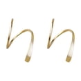 thumbnail image 1 of Fiaya Women Spiral Half Hoop Earrings, Simple Twist Threader Design for Double Piercing Look, 1Pairs Small Elegant Earrings Ideal for Women Seeking Subtle Style (Gold), 1 of 4