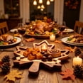 thumbnail image 1 of Fiaya Women Square Wood Tray, 11 Inch Serving Platter for Steak & Fruit, Thanksgiving Table Decor, Rustic Kitchen Counter Organizer, Brown, 1 of 6
