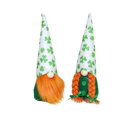 thumbnail image 1 of Fiaya Women St Patrick's Day Plush Gnomes Decoration, 2pcs Handmade Green Shamrock Gnomes Decor, 11.8x3.9inch Faceless Plush Doll for Home Irish Party Tabletop Decoration, 1 of 9