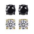 thumbnail image 1 of Fiaya Women Trendy Lightweight Cubic Zirconia Earrings, Non Piercing Magnetic Clip on Stud Earrings, Fashion Jewelry Gifts for Women Men (C), 1 of 1