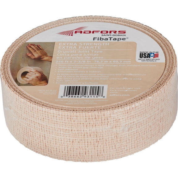 FibaTape FDW8666-U 2-3/8x250 Extra Strength Drywall Joint Tape