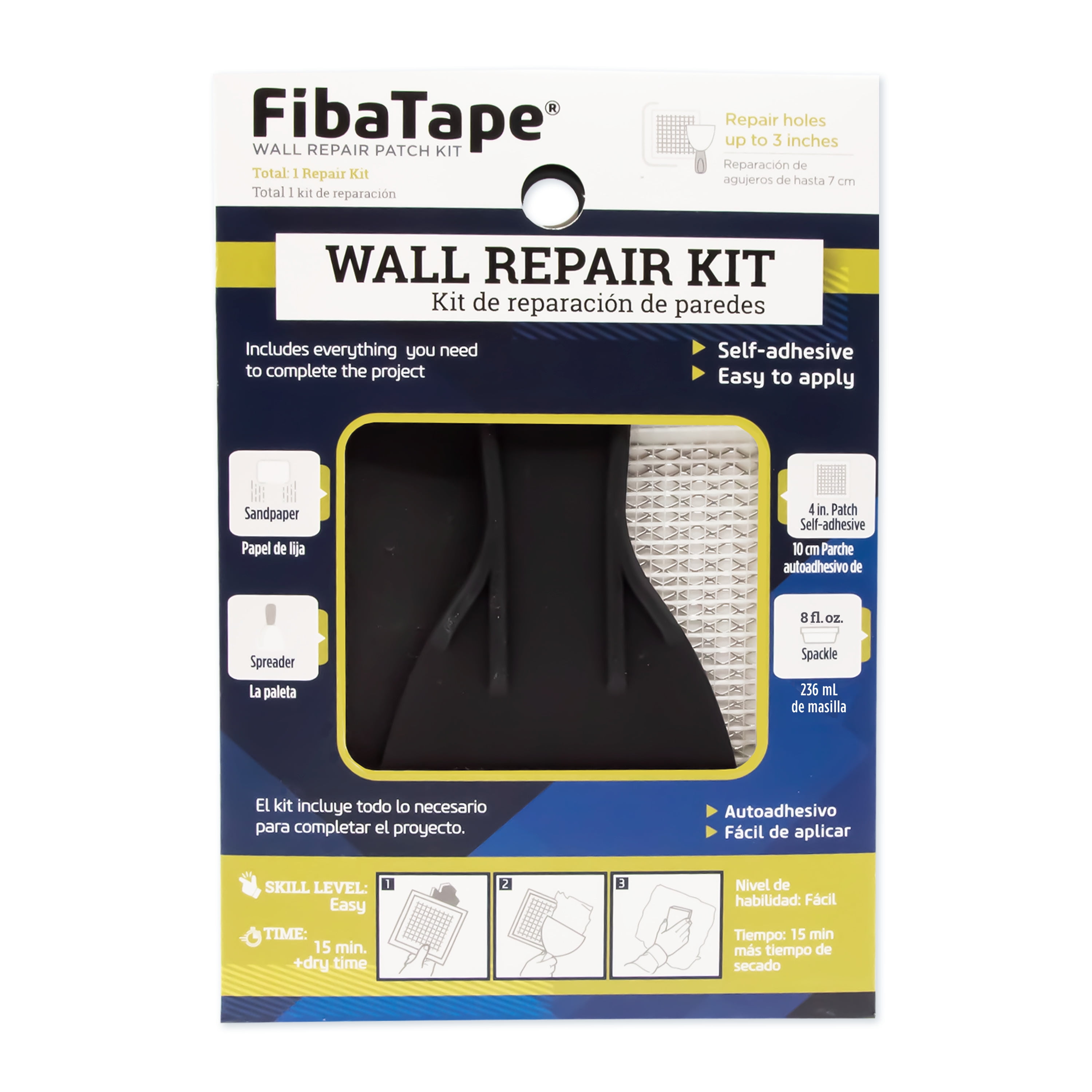 FibaTape Wall Repair Patch Kit, 8 oz., White
