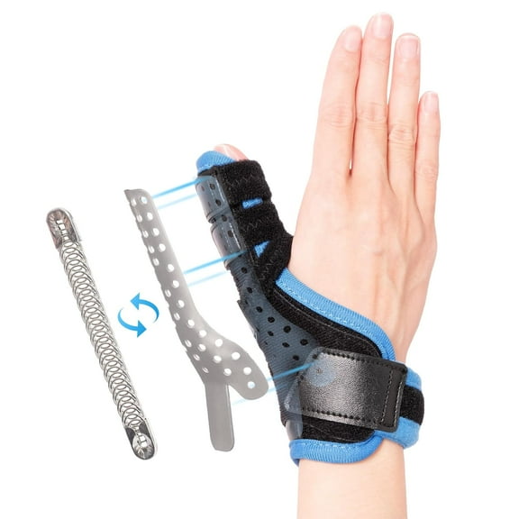 Fibee Trigger Thumb Splint, CMC Joint Thumb Arthritis Brace for Broken Thumb, Sprain, Ligament Tears, L/XL