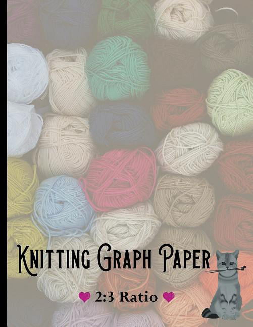 Fiber Arts Journals: Knitting Graph Paper: 2:3 Ratio Knitting Design Notebook  8.5x11 inch  (Other)