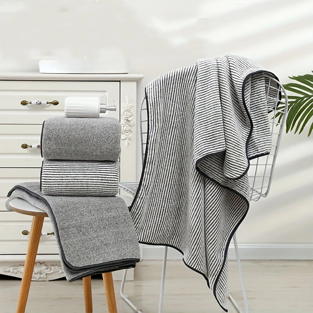 Fiber Bath Towel, 55"X27.5" Household Bath Towels Set, Soft Bath Towel, Quick Drying Absorbent Towel For Home Bathroom, Bathroom Supplies