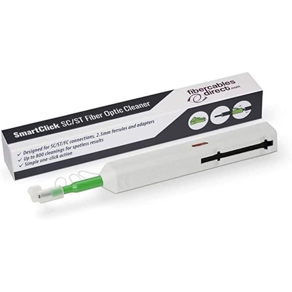 Fiber Cables Direct FCDUS343 Smartclick SC-ST-FC Fiber Optic Connection Cleaner Up to 800 Cleanings