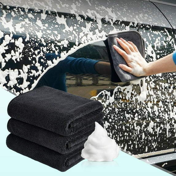 Fiber Car Drying Towel, Ultra Fine Fiber Small Braid Weave 30x30cm, High Absorbency & Non-shedding for Streak-free Finish, Ideal for Auto Detailing & Quick Vehicle Drying,Vsgery
