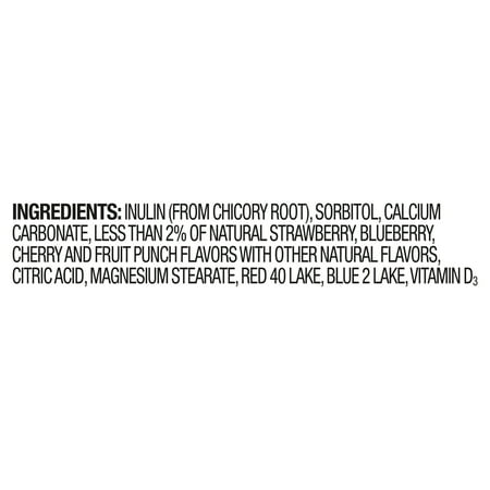 Fiber Choice Bone Health Daily Prebiotic Fiber Chewable Tablets with Calcium & Vitamin D, Assorted Berry, 90 Count