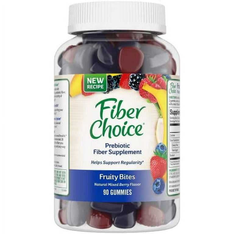Fiber Choice Prebiotic Fiber Mixed Berries Flavored Gummies, 90 ct - Fry's  Food Stores