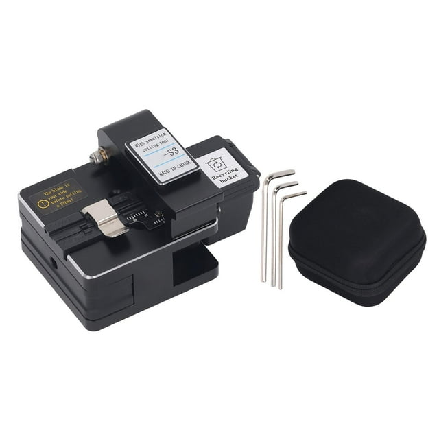 Fiber Cleaver High Accuracy Cold Welding Hot Melting Optical Fiber Cutting Tool Leather Cable