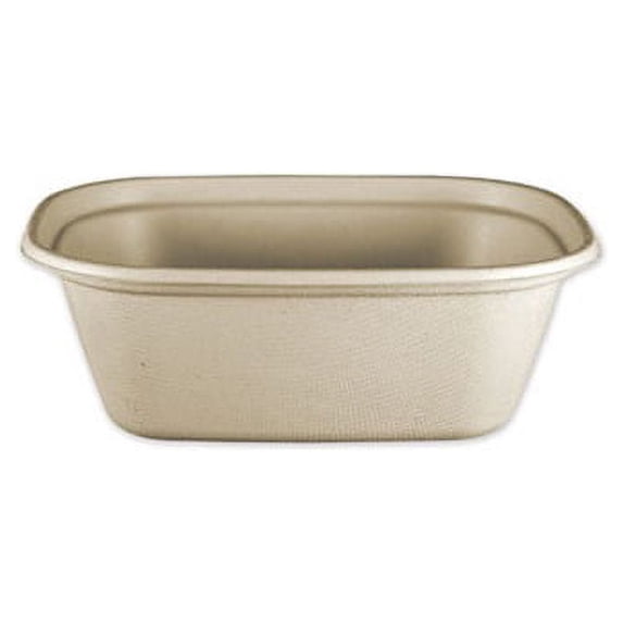 Fiber Containers 48 oz, 8.5" Diameter x 3"h, Natural, 400/Carton
